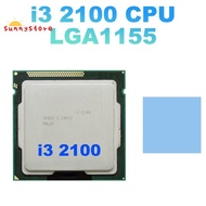 For Core I3 2100 CPU LGA1155 Processor+Thermal Pad 3MB Dual Core Desktop CPU for B75 USB Mining Motherboard