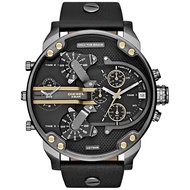 Diesel Mr. Daddy 2.0 Black Dial Black Leather Men's Watch DZ7348