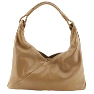 Bottega Veneta Hobo 單肩包，小牛皮，棕色，A5 尺寸，雙拉鍊，女士 [二手]