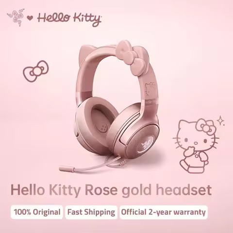 Razer Sanrio Hello Kitty Limited Edition Rose Gold Over-Ear PC Gaming Headset