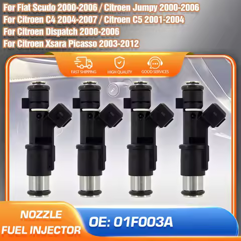 Set of 4pcs Fuel Injectors Nozzle For Citroen Xsara Picasso C4 C5 Jumpy Dispatch Fiat Scudo Car Part