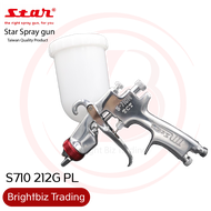 กาพ่นสีรถยนต์สตาร์ (มีอะไหล่) รุ่นมาตรฐาน หัวแดง S710N 212G PL (หัวพ่น 1.3 มิล) ถ้วยพลาสติก ของแท้นำ