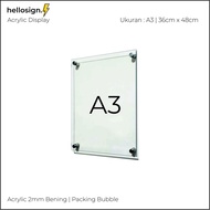Acrylic Display Wall Poster | Frame Frame | A3 Acrylic Display Frame