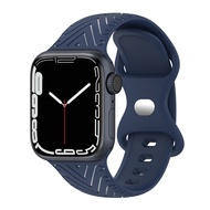 สายซิลิโคนเหมาะสำหรับสายนาฬิกา Apple 40มม. 41มม. 42มม. 44มม. 45มม. สร้อยข้อมือ Ultra 49มม. Correa Apple Watch Series 8 7 SE 6 5 4 3