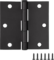 Design House 188938 6-Hole 3 1/2" x 3 1/2", Square Corner, 10-Pack Hinge, Matte Black