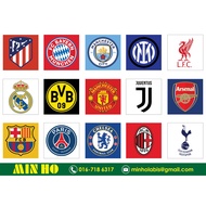 Football Club Static Cling Window Sticker (Custom Design) roadtax car sticker
