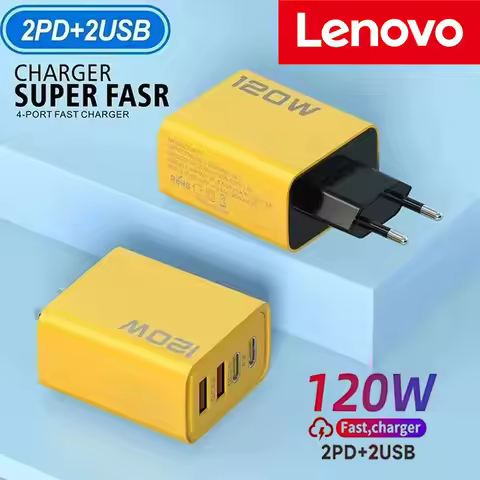 Lenovo120W PD USB Charger Type C Fast Wall Adapter for iPhone Samsung with Qualcomm Quick Charge 3.0