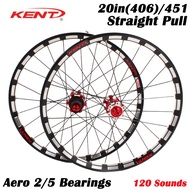 Kent 20 Inch Straight Pull Disc Brake 5 Peilins 120 Super sounds Light Wheelset For folding Bike 451 / 406 wheelset XC wheel