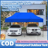 10x20 FT Night Market Canopy Camping Tent 3x6M Payung Niaga Retractable Car Tent Complete Set Black 