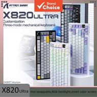ATTACK SHARK X820Ultra Tri-Mode Sealed Mechanical Keyboard 75% Mechanical Keyboard  ATTACK SHARK X82