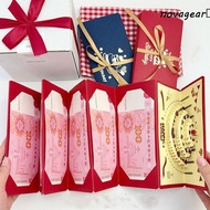 NOVAGEAR​ Lucky Money Envelope, Folding Traditional 3 D Birthday Red Envelope, Creative Pop-Up Best 