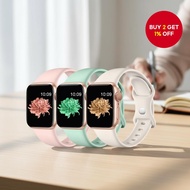 Replacement Silicone Watch Band for Apple Watch, Compatible with 38mm, 40mm, 41mm, 42mm, 44mm, 45mm,