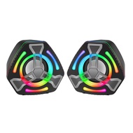 K2060 Colorful Lighting Audio Desktop Laptop Desktop USB Wired Speaker 12/25
