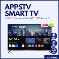 APPSTV QLED VQ Series 4K UHD 43''/55" Smart TV | webOS | Built-in Soundbar | Apple Airplay & Home