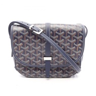 【二手】Goyard GOYARD單肩包 Belvedere PM BELVE3PMLTY12CG12P 海軍藍/白色/ブラウンPVC 塗層帆布皮革 Belvedere PM