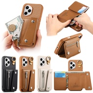 Cash Card Slots Back Case For OPPO Find X8 Ultra Realme 14 Pro Plus 14T P3 Pro Narzo 80 Pro OnePlus 