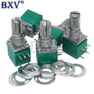 5PCS RV097NS Potentiometer 5K 10K 20K 50K 100K 500K B5K With A Switch Audio 5Pin Shaft 15mm Amplifie