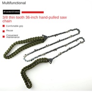 Garden Outdoor Logging Pruning 36 Inch Survival Saw Camping Manual Saw Blade Portable Pocket Hand Pull Chain Saw