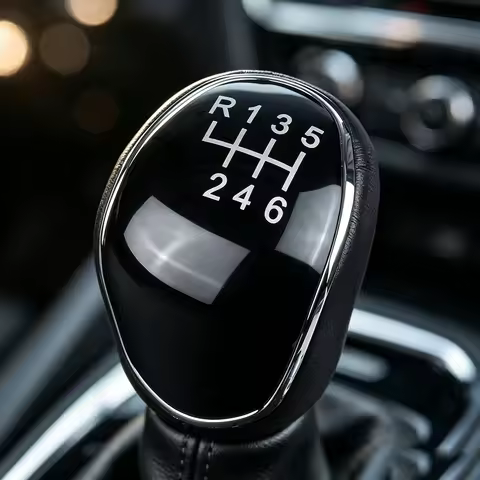 5/6 Speed Leather Shift Knob for Ford Focus/Mondeo/Kuga/S-Max/C-Max/Galaxy/Transit - Manual Gear Sti