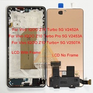 Vivo IQOO จอ LCD V2452A 5G ของแท้หน้าจอแสดงผล LCD สำหรับ Vivo IQOO Z10เทอร์โบโปรหน้าจอ LCD V2453A 5G