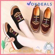 OKDEALS Cloth Shoes, Round Mouth Old Beijing Old Beijing Cloth Shoes,  Casual Flat Breathable Casual