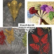 Various glitter branches, bamboo branches, peacock feather branches, tamarind leaf branches, fern br