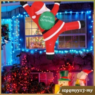 [Toolroom] Christmas Inflatable Hanging Santa Claus Outdoor Decoration Giant Holiday Gift Yard Decor