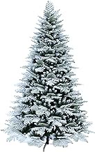 5/6ft Artificial Flocking Christmas Tree Mixed Spray White Snow Automatic Christmas Tree Shopping Mall Window Decoration