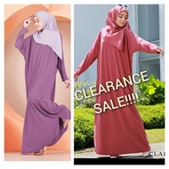 CLEARANCE SALE READY STOCK!!! SABELLA MOSS CREPE  ANNALIA TUNIK JUBAH KAFTAN ABAYA  MUSLIMAH TAK PAYAH GOSOK IRONLESS８