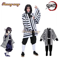 Anime Demon Slayer Iguro Obanai Cosplay Costume Kimono Robe Adults Uniform Outfit Halloween For Kids