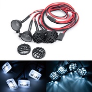 RC Car LED Light Round/Square 4LEDs Roof Lamp IPF Sticker for 1/10 Axial SCX10 Traxxas TRX4 TF2 Tami