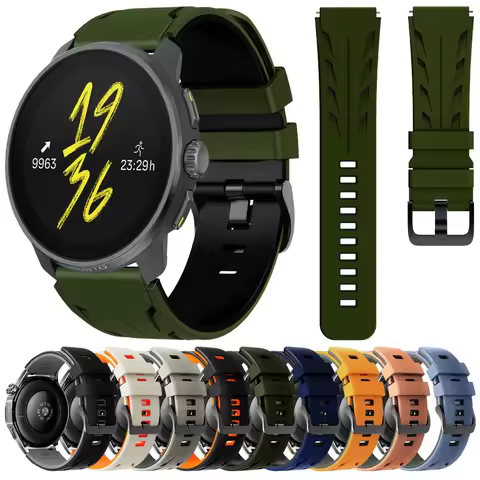 22mm Silicone Strap For SUUNTO RACE S/RUN / Ocean/VERTICAL/5 PEAK/9 PEAK PRO DLC Bracelet Correa For
