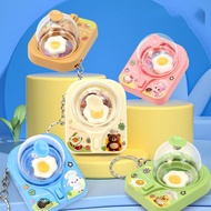 Cartoon Mini Egg Flipper Creative Fun Fried Egg Machine Keychain