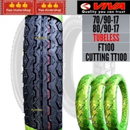 ❤️TAYAR BUNGA FT100 BRAND VIVA 70/90X17 & 80/90X17 TUBELESS❤️