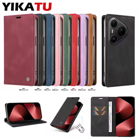Fashion Wallet Flip Leather Case For Huawei P10 P20 P30 P8 P9 Lite 2017 P80 Ultra P Smart Z Magic 5 