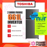 [SEDA]Toshiba 661L 2 Door Fridge Inverter GR-RT835WE-PMY(58)Grey | Gradiation Blue Glass | White Gla