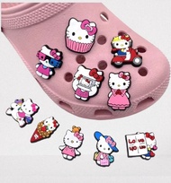sandal karakterMINISO-dijes para zapatos Sanrio de 10 piezas, sandalias Kawaii de Hello Kitty, Kurom