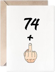 Funny 75th Birthday Card, 74+1 women Or Men Sweet 75 Years Old Birthday Gift Joke Card