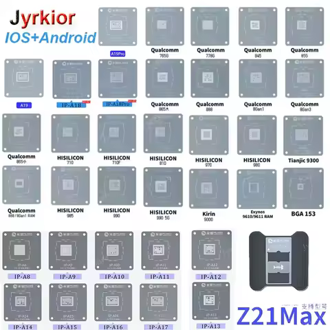Mijing Z21 Max For iPhone 6-17 Pro MAX/Android Phone IC Chip Welding Tin Template Fixture A8~A19 CPU
