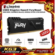 Kingston HyperX Fury Beast DDR4 8GB 3200MHz Memory Single Stick Used
