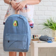fruit denim backpack