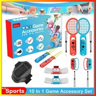 Nintendo Switch 10 in 1 Sports Game Accessories Set Bundle Grip Strap