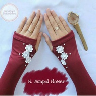 Handsock Thumb Hand socks Flower Muslimah Socks Sarung Kaki Wanita