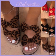 Stylish Women Ladies Slip On Peep Toe Bow Sliders Flatform Platform Sandals Shoes