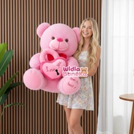 Teddy bear heart embroidered feet size 60cm plushie