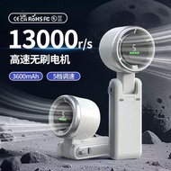 2026N607High-speed turbocharged handheld turbo fan with digital display, mini portable neck-hanging 