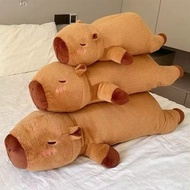 【50-70-90cm】Capybara Plush Pillow Cute Soft Long Bolster Cushion Big Bantal Peluk Capybara Plushie