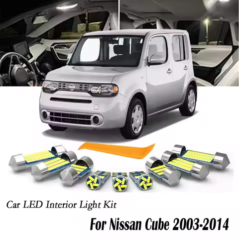 For Nissan Cube Z11 Z12 2003-2007 2008 2009 2010 2011 2012 2013 2014 LED Interior Light Bulb Kit Map