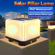 2 color Pillar Light solar light outdoor waterproof Solar Pillar Light with remote contronl