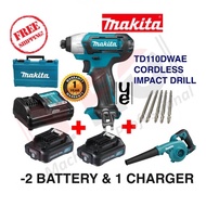 MAKITA TD110DZ / TD110DWAE 12V CORDLESS IMPACT DRILL/ DRIVER + MAKITA UB100DZ 12V CORDLESS BLOWER CO